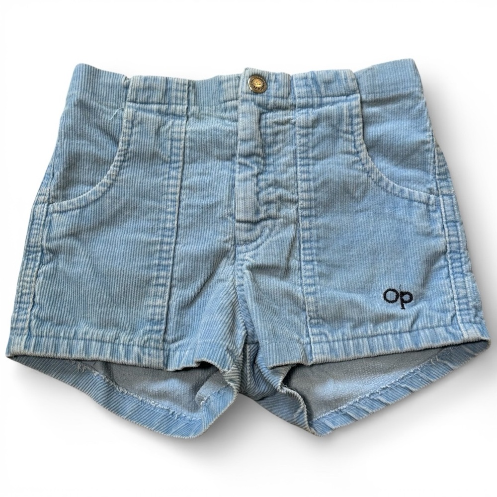 OP Kids Light Blue Corduroy Shortie Shorts